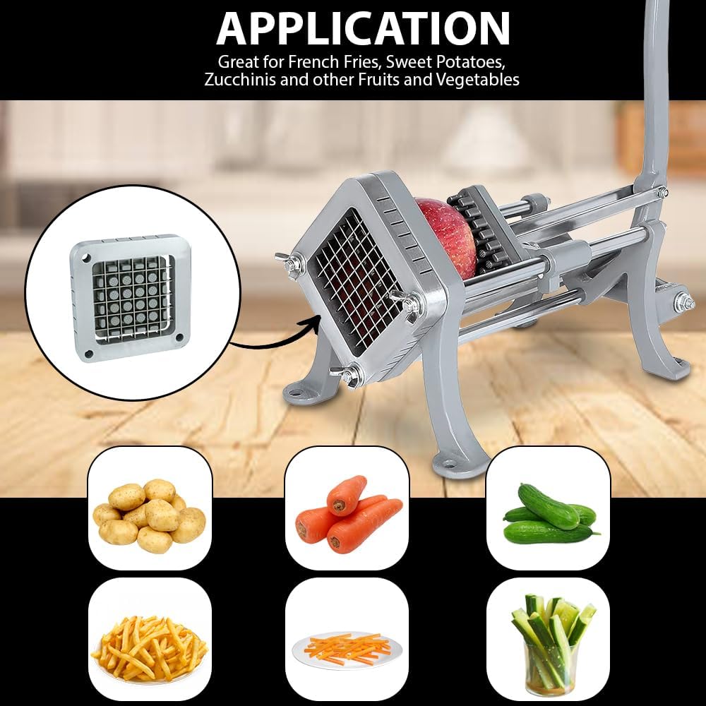 3-Hole 3/8" Cutting Frame Replacement Blade and Pushing Block Kit for French Fry Cutter