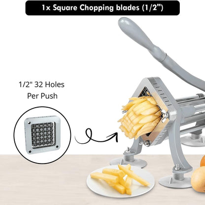 3-Hole 3/8" Cutting Frame Replacement Blade and Pushing Block Kit for French Fry Cutter