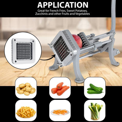 3-Hole 3/8" Cutting Frame Replacement Blade and Pushing Block Kit for French Fry Cutter