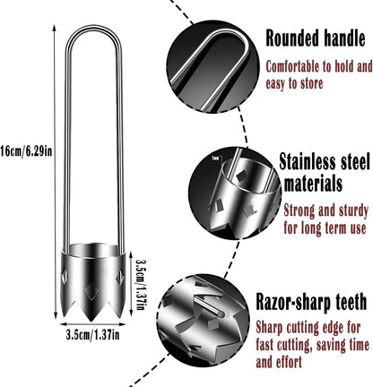 Red Bell Pepper Seed Corer Tool,Stainless Steel Fruit and Vegetable Corer Tool, Creative Bell Pepper Cutter Kitchen Utility Gadgets for Cored Bell Peppers, Apples, Pears