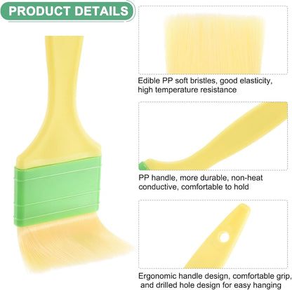 2-Pack Pastry Brush, Soft Basting Baking BBQ Oil Brush for Cooking/Barbecue/Kitchen [3"]