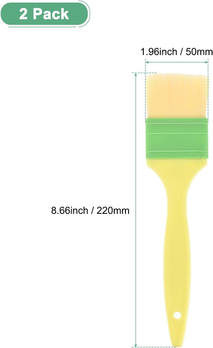 2-Pack Pastry Brush, Soft Basting Baking BBQ Oil Brush for Cooking/Barbecue/Kitchen [3"]