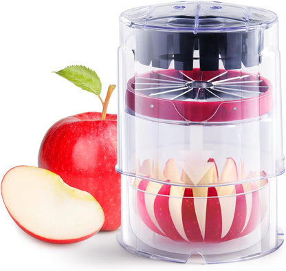 Newness 5.12-Inch Apple Slicer – Extra-Large, Ultra-Safe Stainless Steel Apple Cutter