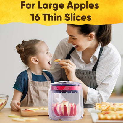 Newness 5.12-Inch Apple Slicer – Extra-Large, Ultra-Safe Stainless Steel Apple Cutter