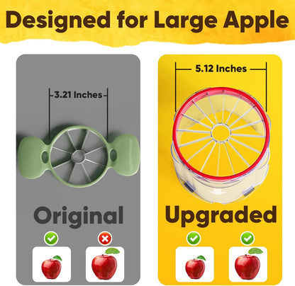 Newness 5.12-Inch Apple Slicer – Extra-Large, Ultra-Safe Stainless Steel Apple Cutter