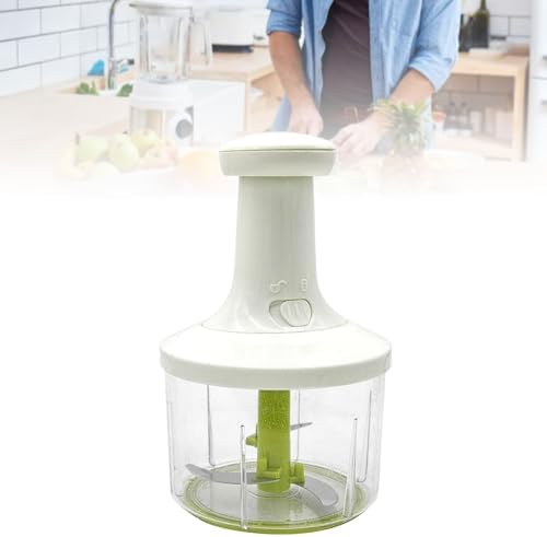 Kitchen Hand Food Processor Manual Food Chopper Vegetable Chopper Hand Pressed Onion Chopper for Onions, Garlic, Nuts, Fruits