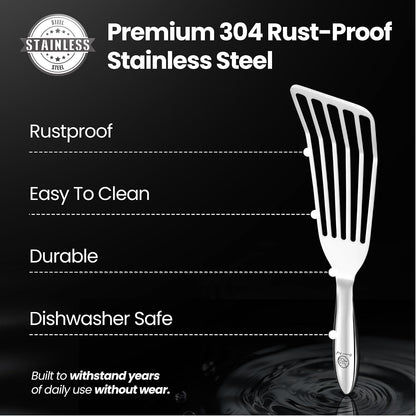 Fish Spatula Set, Ultra-Thin Edge for Easy Turning & Flipping
