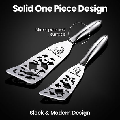 Fish Spatula Set, Ultra-Thin Edge for Easy Turning & Flipping