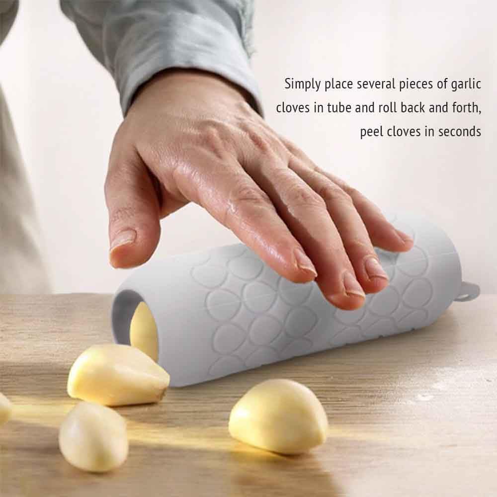 Garlic Peeler Skin Remover Roller Keeper,Easy Quick to Peeled Garlic Cloves with Silicone Tube Roller Garlic Peeling Kitchen Tool