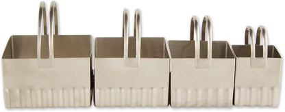 Endurance Round Biscuit Cutters - Stainless Steel, Set of 4 | Nest for Easy Storage | For Cutting Thick or Thin Dough | Professional | High Handle Arch