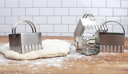 Endurance Round Biscuit Cutters - Stainless Steel, Set of 4 | Nest for Easy Storage | For Cutting Thick or Thin Dough | Professional | High Handle Arch