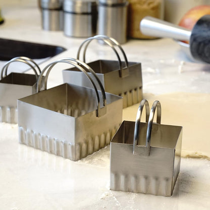 Endurance Round Biscuit Cutters - Stainless Steel, Set of 4 | Nest for Easy Storage | For Cutting Thick or Thin Dough | Professional | High Handle Arch