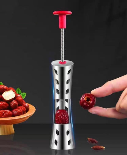 Cherry Pitter Remover Tool with Cup Pad, Cherries Corer, 304 Stainless Steel Cherry Stoner Pit Deseeder Tool. Durable, Easy to Use