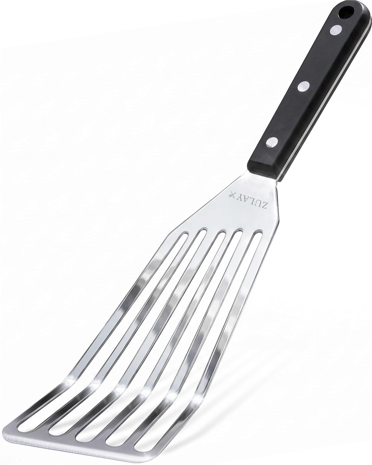 Stainless Steel Fish Turner Spatula - 12.4” Flexible Heat-Resistant Slotted Turner for Non-Stick Cookware - Rust-Proof, Durable & Dishwasher Safe Cooking Utensil for Everyday Use