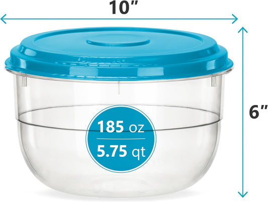 X-Large Storage Container, 185 oz Plastic Bowl, Random Color