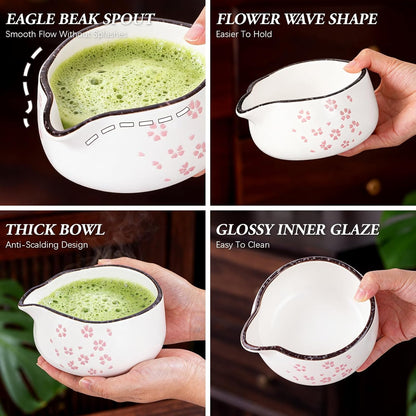 Matcha Whisk Set 7 Pcs Matcha Bowl Bamboo Whisk Kit Gift for Tea Lovers | Matcha Starter Kit with Bowl, Bamboo Whisk & Holder, Scoop, Sifter, Scoop Rest, Ideal Gifts for Women, Mom, Tea Lovers
