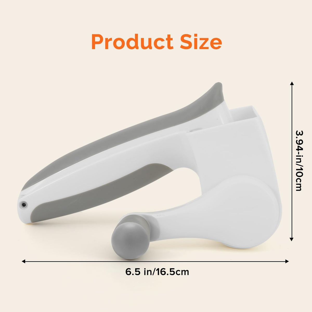 Patented Handheld Parmesan Cheese Grater with 2 Rotary Drums, White