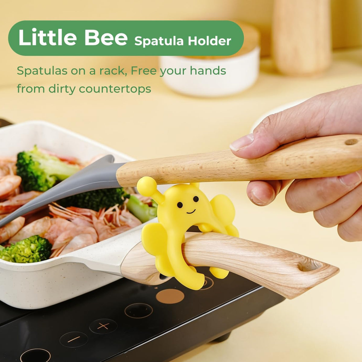 Bow Spoon Holder Cute Spoon Rest for Stove Top, Steam Releaser & Lid Lifter – Heat Resistant Silicone Cooking Gadget, Cute Kitchen Accessories, Gift for Home Cooks