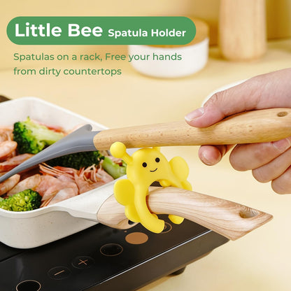 Bow Spoon Holder Cute Spoon Rest for Stove Top, Steam Releaser & Lid Lifter – Heat Resistant Silicone Cooking Gadget, Cute Kitchen Accessories, Gift for Home Cooks