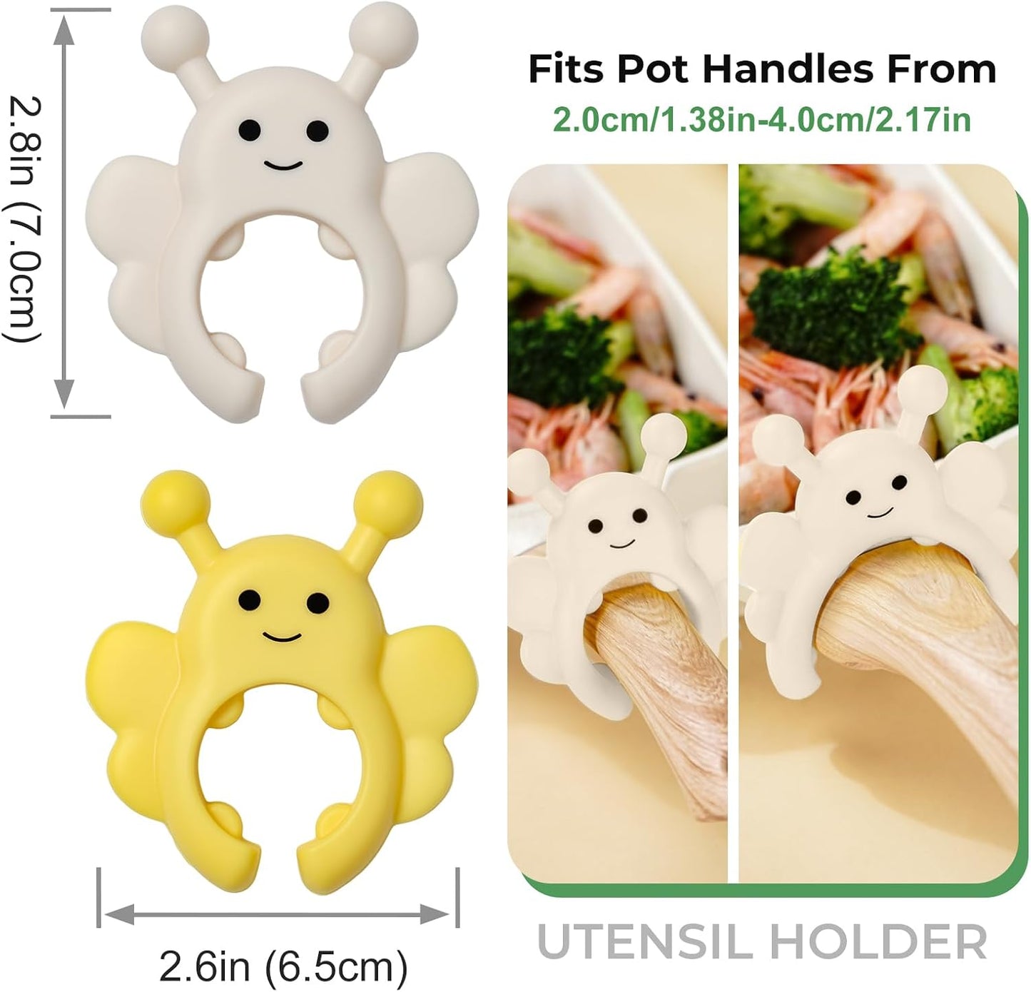 Bow Spoon Holder Cute Spoon Rest for Stove Top, Steam Releaser & Lid Lifter – Heat Resistant Silicone Cooking Gadget, Cute Kitchen Accessories, Gift for Home Cooks