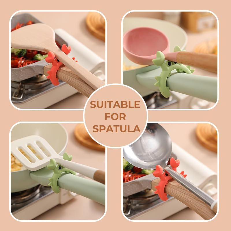 Bow Spoon Holder Cute Spoon Rest for Stove Top, Steam Releaser & Lid Lifter – Heat Resistant Silicone Cooking Gadget, Cute Kitchen Accessories, Gift for Home Cooks