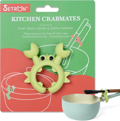 Bow Spoon Holder Cute Spoon Rest for Stove Top, Steam Releaser & Lid Lifter – Heat Resistant Silicone Cooking Gadget, Cute Kitchen Accessories, Gift for Home Cooks