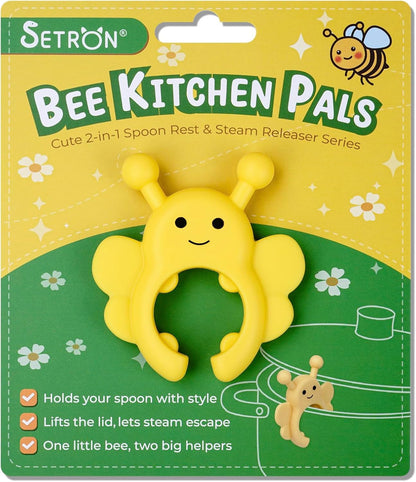 Bow Spoon Holder Cute Spoon Rest for Stove Top, Steam Releaser & Lid Lifter – Heat Resistant Silicone Cooking Gadget, Cute Kitchen Accessories, Gift for Home Cooks