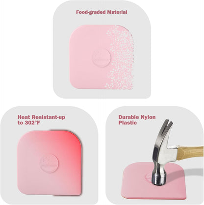 Pan Scraper, 5 Pcs Pot Scraper Plastic, Pot Scraper Non Scratch for Cast Iron, Pot and Pan Cleaning, Sturdy Scraper Kitchen Tool