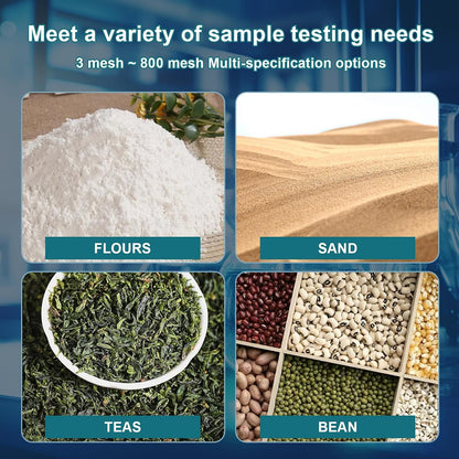 4" (10cm) 304 Stainless Steel Lab Sieve, 80 Mesh (0.2mm) Screen Sifter - Colors B