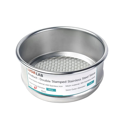 4" (10cm) 304 Stainless Steel Lab Sieve, 80 Mesh (0.2mm) Screen Sifter - Colors B