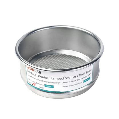4" (10cm) 304 Stainless Steel Lab Sieve, 80 Mesh (0.2mm) Screen Sifter - Colors B