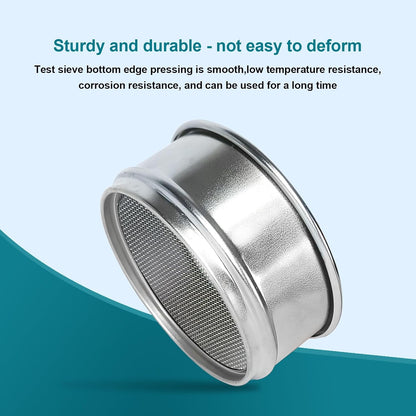 4" (10cm) 304 Stainless Steel Lab Sieve, 80 Mesh (0.2mm) Screen Sifter - Colors B