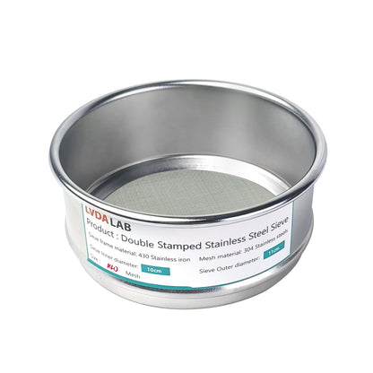 4" (10cm) 304 Stainless Steel Lab Sieve, 80 Mesh (0.2mm) Screen Sifter - Colors B