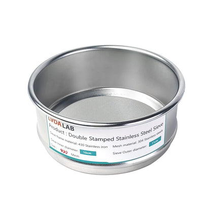 4" (10cm) 304 Stainless Steel Lab Sieve, 80 Mesh (0.2mm) Screen Sifter - Colors B