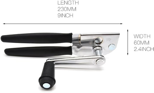 1 Pack Commercial Grade Heavy Duty Manual Can Opener with Easy Crank Folding Handle, Super Thick 20GA 2.0mm Steel with Chrome Plate Finish, Fit All Size Large Cans