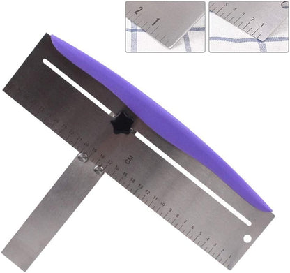 12 Inch Stainless Steel Cake Scraper,Cake Scraper Smoother,Adjustable Kitchen Frosting Spatula Cake Leveler Tool,Cake Bench Scraper for Mousse,Cheese,Cream Cake Decorating Tools