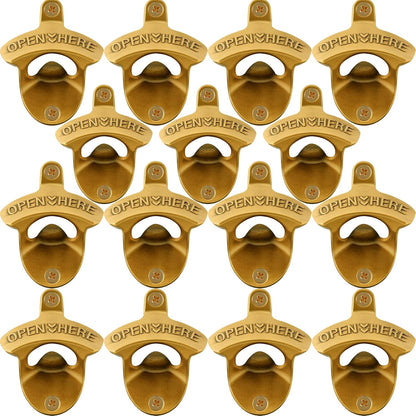 Vintage Copper Bottle Cap Opener Wall Mount, Retro Beer Bottle Opener with Screws for Homes Kitchen (Pack of 2)