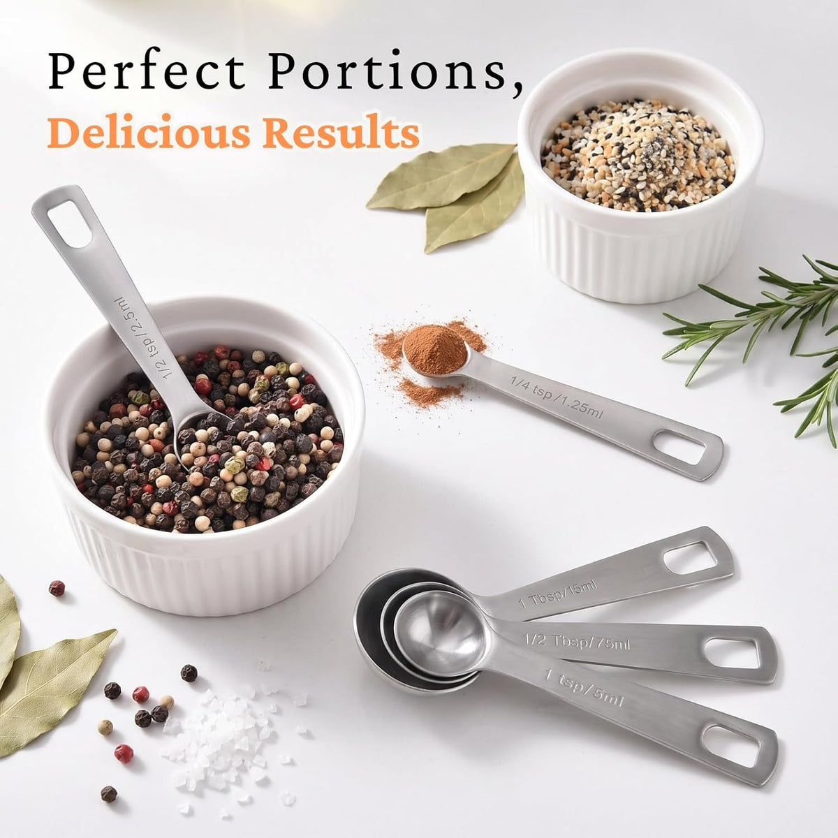 Measuring Cups and Spoons Set, Include 7 Nesting Measuring Cups, 9 Measuring Spoons and 5 Mini Spoons, Stainless Steel Metal Measuring Set, Kitchen Gadgets for Cooking & Baking