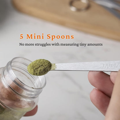 Measuring Cups and Spoons Set, Include 7 Nesting Measuring Cups, 9 Measuring Spoons and 5 Mini Spoons, Stainless Steel Metal Measuring Set, Kitchen Gadgets for Cooking & Baking