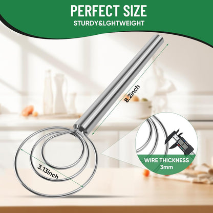 Danish Dough Whisk Stainless Steel for Sourdough Bread Baking