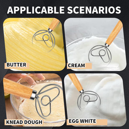 Danish Dough Whisk Stainless Steel for Sourdough Bread Baking