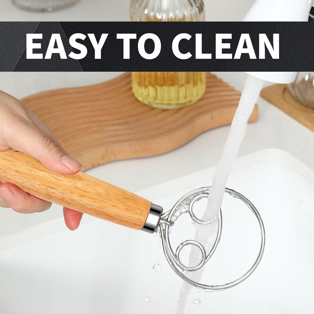 Danish Dough Whisk Stainless Steel for Sourdough Bread Baking
