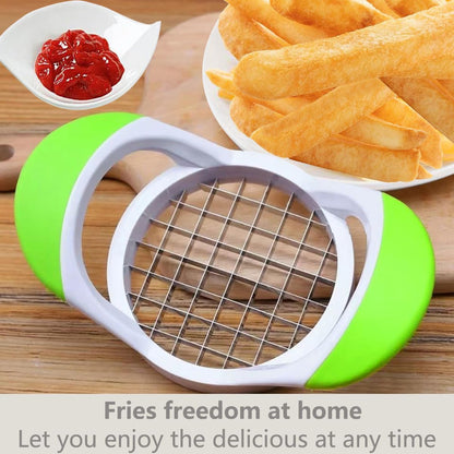 French Fry Maker, Professional Multi-purpose Stainless Steel Fast Vegetable Potato Slicer Onion Chopper Fits Home Kitchen, French Fry Cutter