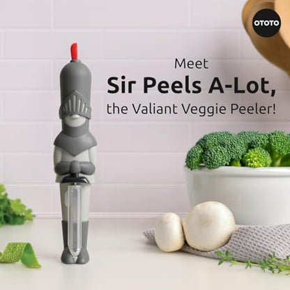 NEW Sir Peels A-Lot Medieval Knight Vegetable Peeler - Swivel Vegetable Peelers for Potatoes, Fruits, Cute Gadgets, Gifts, Potato, Veggie, Fruit Peeler, Cute Kitchen Accessories
