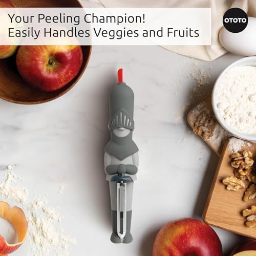 NEW Sir Peels A-Lot Medieval Knight Vegetable Peeler - Swivel Vegetable Peelers for Potatoes, Fruits, Cute Gadgets, Gifts, Potato, Veggie, Fruit Peeler, Cute Kitchen Accessories