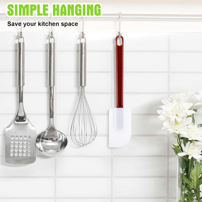 5 Pcs 10 Inch Rubber Spatula High Heat Resistant Silicone Spatula