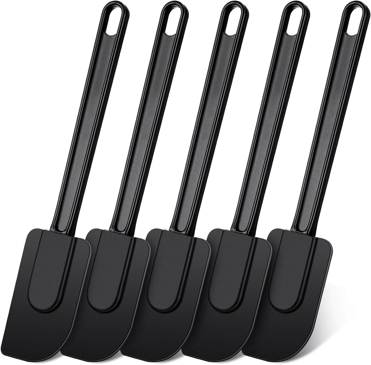 5 Pcs 10 Inch Rubber Spatula High Heat Resistant Silicone Spatula