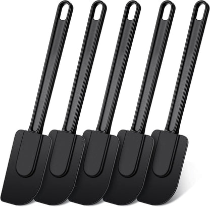 5 Pcs 10 Inch Rubber Spatula High Heat Resistant Silicone Spatula