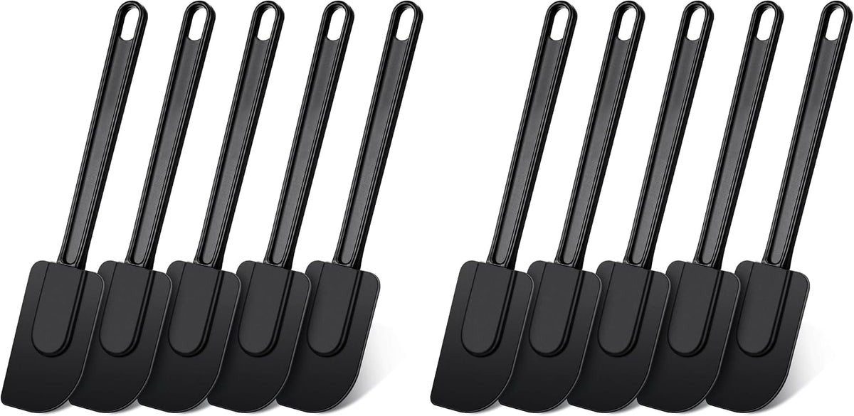5 Pcs 10 Inch Rubber Spatula High Heat Resistant Silicone Spatula