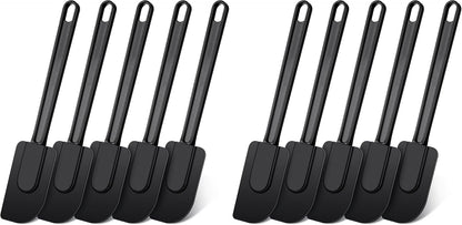 5 Pcs 10 Inch Rubber Spatula High Heat Resistant Silicone Spatula